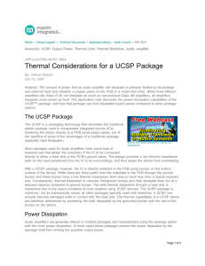 Thermal Considerations for a UCSP Package