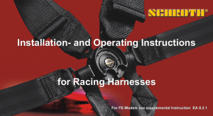 Installation- and Operating Instructions for Racing Harnesses
