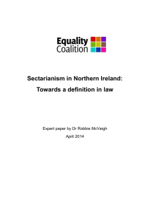 Sectarianism in Northern Ireland: Towards a definition in law