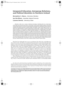 Integrated Education, Intergroup Relations, and Political Identities in