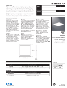 Metalux AP 22SP LED Ultra-thin Panel
