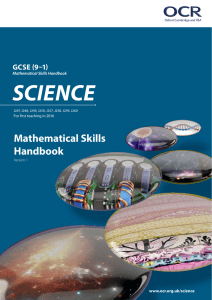 OCR GCSE (9-1) Science Mathematical Skills Handbook
