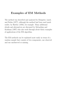 Examples for EM algorithm
