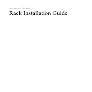 Sidewinder G2 6.1 Rack Installation Guide for 1U Systems