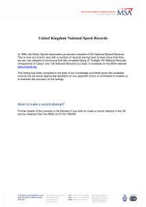 United Kingdom National Speed Records
