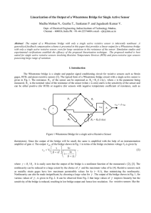 Linearization of the output of a Wheatstone Bridge for Single Active