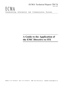 A Guide to the Application of the EMC Directive to ITE