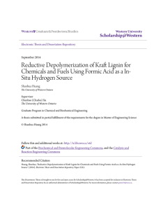 Reductive Depolymerization of Kraft Lignin for Chemicals and Fuels