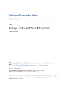 Damages for Indirect Patent Infringement