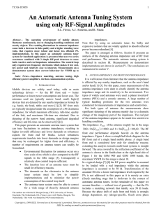 An Automatic Antenna Tuning System using only RF