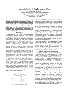 Automatic Tuning of Coupled Inductor Filters