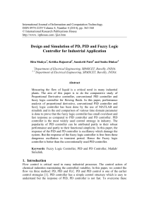 Design and Simulation of PD, PID and Fuzzy Logic Controller for