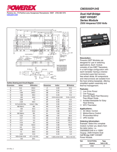 CM2500DY-24S Dual Half-Bridge IGBT HVIGBT Series