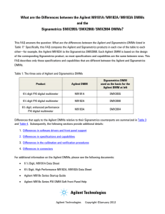 What are the Differences between the Agilent M9181A