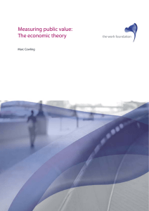 Measuring public value: The economic theory