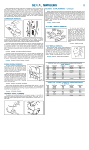 II SERIAL NUMBERS