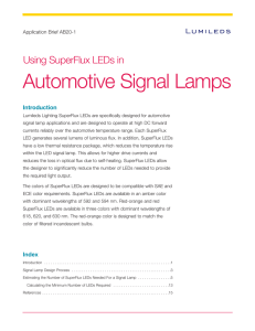 Using SuperFlux LEDs in Automotive Signal Lamps