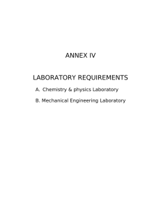 ANNEX IV LABORATORY REQUIREMENTS