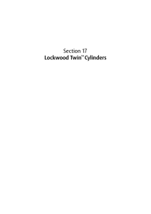 Section 17 Lockwood Twin™ Cylinders