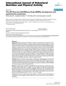 The SCI Exercise Self-Efficacy Scale (ESES): development and