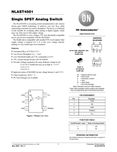 NLAST4501 Single SPST Analog Switch