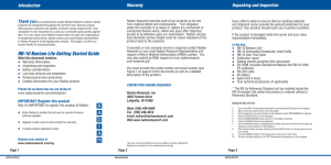 RB-10 Bantam Lite Getting Started Guide