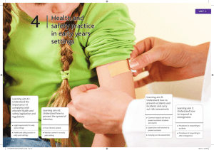 Health and safety practice in early years settings