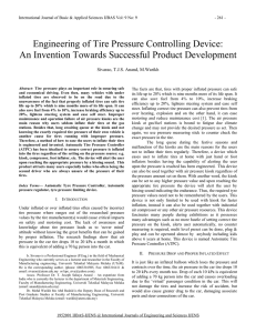 Engineering of Tire Pressure Controlling Device: An