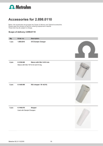 898 XYZ Sample Changer 82 x 120 mL