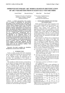 improved secondary arc models based on identification of