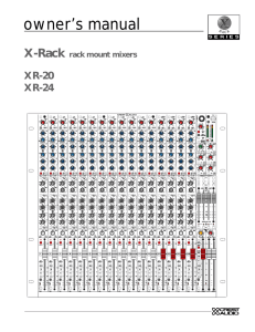 X-Rack XR-20/XR-24 Owner`s Manual