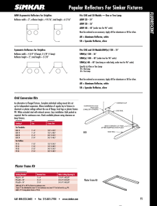 Popular Reflectors For Simkar Fixtures