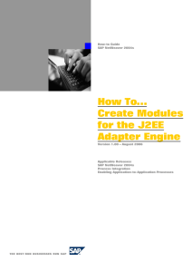 Create Modules for the J2EE Adapter Engine