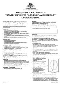 TRAINEE, RESTRICTED PILOT, PILOT and CHECK PILOT