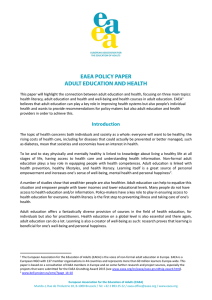 eaea policy paper adult education and health