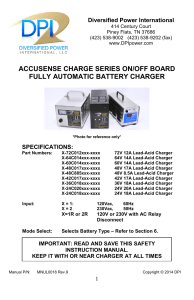 accusense charge series on/off board fully automatic battery charger