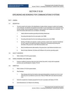Section 27-05-26 - Grounding and Bonding for Communications