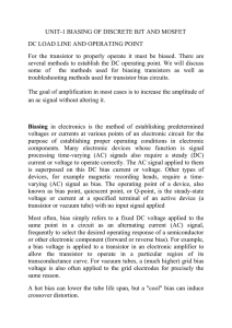 UNIT-1 BIASING OF DISCRETE BJT AND MOSFET DC