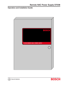 Installation Guide - Bosch Security Systems