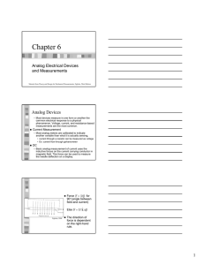 Chapter 6: Analog Electrical Devices