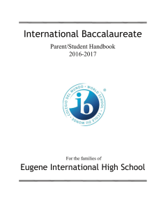IB Handbook - School Web sites hosted by Eugene School District 4J