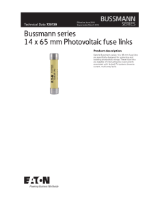 Bussmann series 14 x 65 mm Photovoltaic fuse links