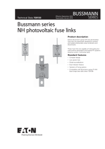 Bussmann series NH photovoltaic fuse links