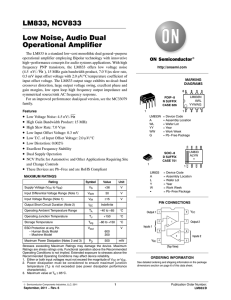 LM833 - Low Noise Audio Dual Operational