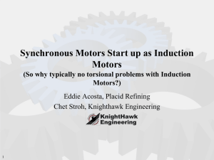 Synchronous Motors Start up as Induction Motors