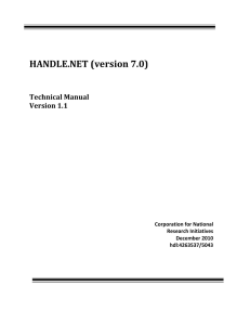 HANDLE.NET (version 7.0)