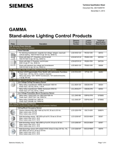 Gamma Stand-alone Lighting Control Products