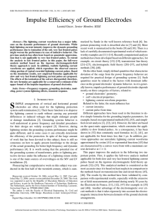 Impulse Efficiency of Ground Electrodes