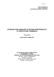 storage and handling of petroleum products at depots and terminals