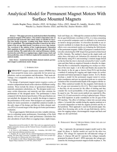 Analytical model for permanent magnet motors with surface